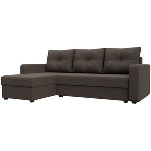 Изображение товара Диван угловой Ливерпуль Лайт левый угол (Коричневый/Рогожка) Лига Диванов арт.125986L