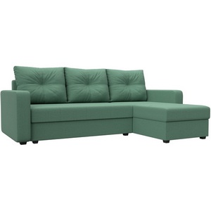 Изображение товара Диван угловой Ливерпуль Лайт правый угол (Зеленый/Рогожка) Лига Диванов арт.125987