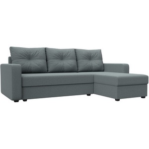 Изображение товара Диван угловой Ливерпуль Лайт правый угол (Серый/Рогожка) Лига Диванов арт.125988