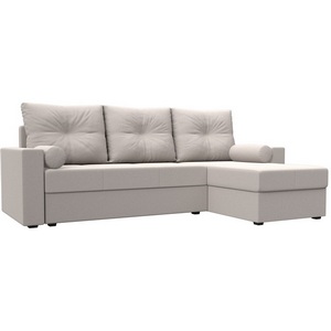 Изображение товара Диван угловой Верона Лайт правый угол (ДСП,ЛДСП/Пластик/Замша/Бежевый) Лига Диванов 127863