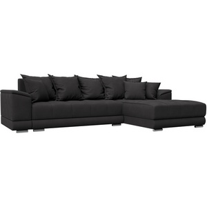 Изображение товара Диван угловой НордСтар правый угол (ДСП,Брус/Пластик/Замша/Коричневый) Лига Диванов 128211