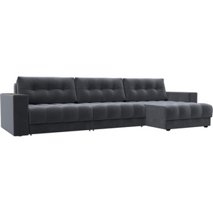 Изображение товара Диван угловой с декором Лига-049 НПБ Лонг Лига Диванов (Велюр) арт.128297