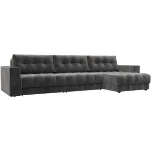 Изображение товара Диван угловой с декором Лига-049 НПБ Лонг Лига Диванов (Велюр) арт.128312