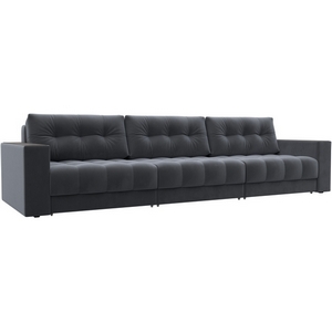 Изображение товара Диван прямой с декором Лига-049 НПБ Лонг Лига Диванов (Велюр) арт.128424