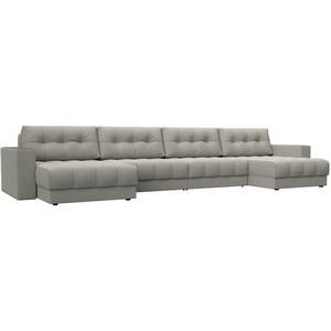 Изображение товара Диван П-образный с декором Лига-049 НПБ Лонг Лига Диванов (Рогожка) арт.128552