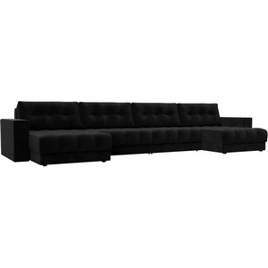 Изображение товара Диван П-образный с декором Лига-049 НПБ Лонг Лига Диванов (Велюр) арт.128562