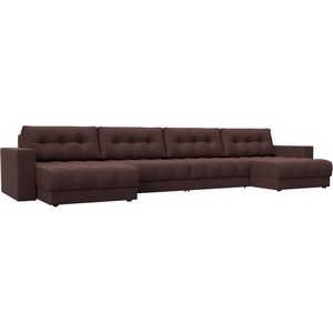 Изображение товара Диван П-образный с декором Лига-049 НПБ Лонг Лига Диванов (Замша) арт.128579