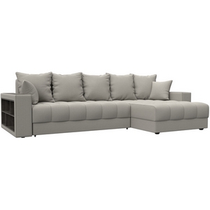 Изображение товара Диван угловой с декором и полкой Лига-050 НПБ Лига Диванов (Рогожка) арт.128586