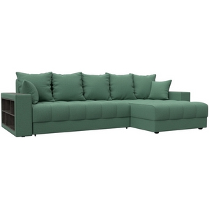 Изображение товара Диван угловой с декором и полкой Лига-050 НПБ Лига Диванов (Рогожка) арт.128590