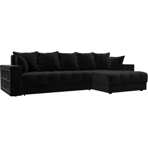 Изображение товара Диван угловой с декором и полкой Лига-050 НПБ Лига Диванов (Велюр) арт.128596