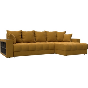 Изображение товара Диван угловой с декором и полкой Лига-050 НПБ Лига Диванов (Велюр) арт.128597