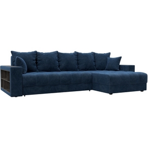 Изображение товара Диван угловой с декором и полкой Лига-050 НПБ Лига Диванов (Велюр) арт.128600