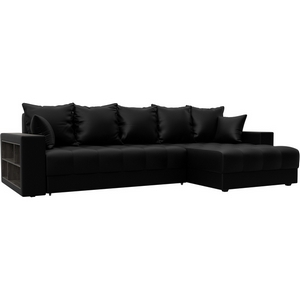 Изображение товара Диван угловой с декором и полкой Лига-050 НПБ Лига Диванов (Экокожа) арт.128605