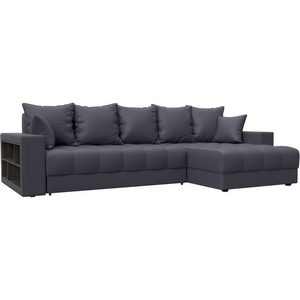 Изображение товара Диван угловой с декором и полкой Лига-050 НПБ Лига Диванов (Экокожа) арт.128606