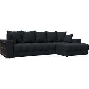 Изображение товара Диван угловой с декором и полкой Лига-050 НПБ Лига Диванов (Замша) арт.128612