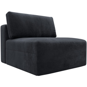 Изображение товара Модуль диван Лига-060 НПБ (ЛДСП,Брус,Фанера,Велюр/Темно-серый) Лига Диванов 129535