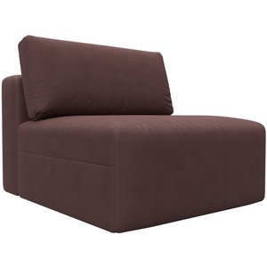 Изображение товара Модуль диван Лига-060 НПБ (ЛДСП,Брус,Фанера,Замша/Бордовый) Лига Диванов 129541