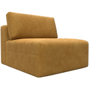 Изображение товара Модуль диван Лига-060 НПБ (ЛДСП,Брус,Фанера,Велюр/Желтый) Лига Диванов 129545