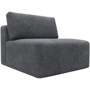 Изображение товара Модуль диван Лига-060 НПБ (ЛДСП,Брус,Фанера,Велюр/Темно-серый) Лига Диванов 129546