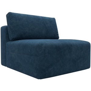 Изображение товара Модуль диван Лига-060 НПБ (ЛДСП,Брус,Фанера,Велюр/Синий) Лига Диванов 129548