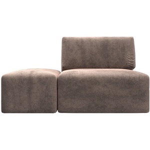 Изображение товара Модули диван и пуф Лига-060 НПБ (ЛДСП,Брус,Фанера,Велюр/Бежевый) Лига Диванов 129589