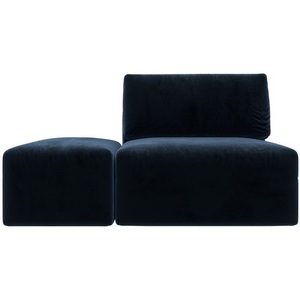 Изображение товара Модули диван и пуф Лига-060 НПБ (ЛДСП,Брус,Фанера,Велюр/Синий) Лига Диванов 129590