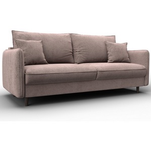 Изображение товара Диван прямой Лига-064 НПБ (ДСП/Дерево/Велюр/Бежевый) Лига Диванов 129608