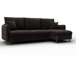 Изображение товара Диван угловой Лига-064 НПБ угол универсальный (ДСП/Дерево/Велюр/Коричневый) Лига Диванов 129644