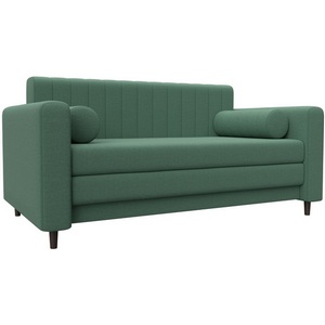 Изображение товара Диван прямой Лига-070 (ЛДСП,Брус,Фанера/Дерево/Рогожка/Зеленый) Лига Диванов 129649