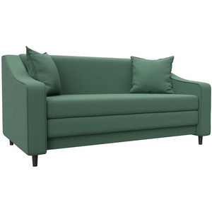 Изображение товара Диван прямой Лига-071 (ЛДСП,Брус,Фанера/Дерево/Рогожка/Зеленый) Лига Диванов 129654