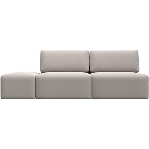 Изображение товара Диван прямой модульный с пуфом Лига-060 НПБ (ЛДСП,Брус,Фанера/Пластик/Замша/Бежевый) Лига Диванов 129668