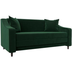 Изображение товара Диван прямой Лига-071 (ЛДСП,Брус,Фанера/Дерево/Велюр/Зеленый) Лига Диванов 129765