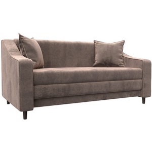 Изображение товара Диван прямой Лига-071 (ЛДСП,Брус,Фанера/Дерево/Велюр/Бежевый) Лига Диванов 129774