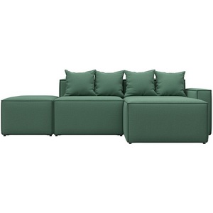 Изображение товара Диван угловой модульный Лига-063 угол правый (ДСП/Пластик/Рогожка/Зеленый) Лига Диванов 129787