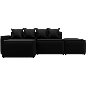 Изображение товара Диван угловой модульный Лига-063 угол левый (ДСП/Пластик/Экокожа/Черный) Лига Диванов 129790L