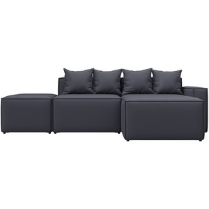 Изображение товара Диван угловой модульный Лига-063 угол правый (ДСП/Пластик/Экокожа/Серый) Лига Диванов 129791