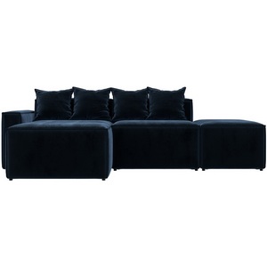 Изображение товара Диван угловой модульный Лига-063 угол левый (ДСП/Пластик/Велюр/Синий) Лига Диванов 129794L