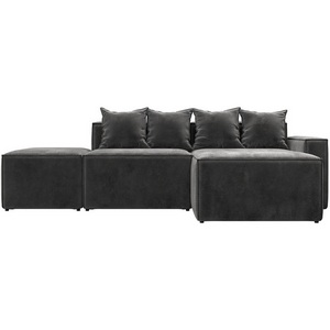 Изображение товара Диван угловой модульный Лига-063 угол правый (ДСП/Пластик/Велюр/Серый) Лига Диванов 129795