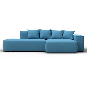 Изображение товара Диван угловой Лига-065 угол правый (ДСП/Пластик/Рогожка/Голубой) Лига Диванов 129800