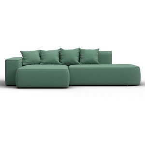 Изображение товара Диван угловой Лига-065 угол левый (ДСП/Пластик/Рогожка/Зеленый) Лига Диванов 129801L