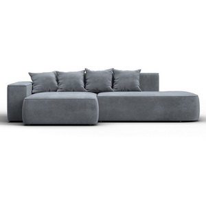 Изображение товара Диван угловой Лига-065 угол левый (ДСП/Пластик/Велюр/Серый) Лига Диванов 129809L