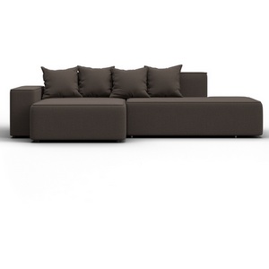 Изображение товара Диван угловой Лига-079 угол левый (ДСП/Пластик/Рогожка/Коричневый) Лига Диванов 129812L