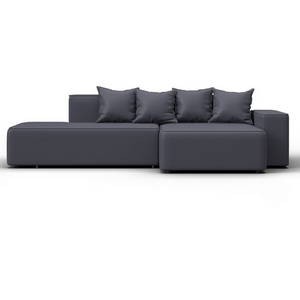 Изображение товара Диван угловой Лига-079 угол правый (ДСП/Пластик/Экокожа/Серый) Лига Диванов 129819