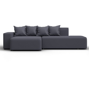 Изображение товара Диван угловой Лига-079 угол левый (ДСП/Пластик/Экокожа/Серый) Лига Диванов 129819L