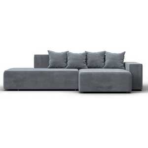 Изображение товара Диван угловой Лига-079 угол правый (ДСП/Пластик/Велюр/Серый) Лига Диванов 129823