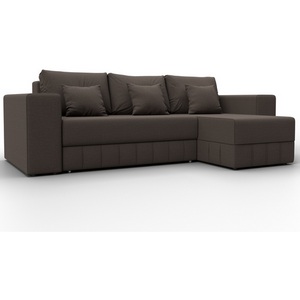 Изображение товара Диван угловой Лига-076 угол универсальный (ДСП/Пластик/Рогожка/Коричневый) Лига Диванов 129836