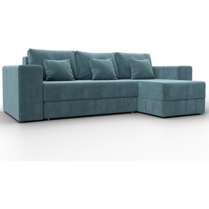Изображение товара Диван угловой Лига-076 угол универсальный (ДСП/Пластик/Велюр/Бирюзовый) Лига Диванов 129841