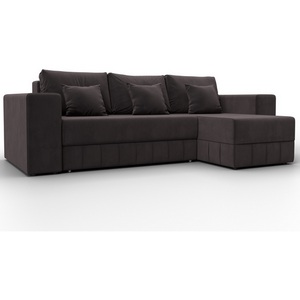 Изображение товара Диван угловой Лига-076 угол универсальный (ДСП/Пластик/Велюр/Коричневый) Лига Диванов 129844