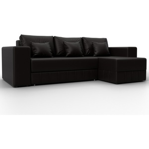 Изображение товара Диван угловой Лига-076 угол универсальный (ДСП/Пластик/Экокожа/Коричневый) Лига Диванов 129852