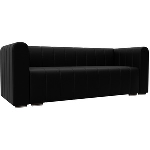 Изображение товара Диван прямой Лига-073 (ДСП,Фанера/Пластик/Экокожа/Черный) Лига Диванов 129992